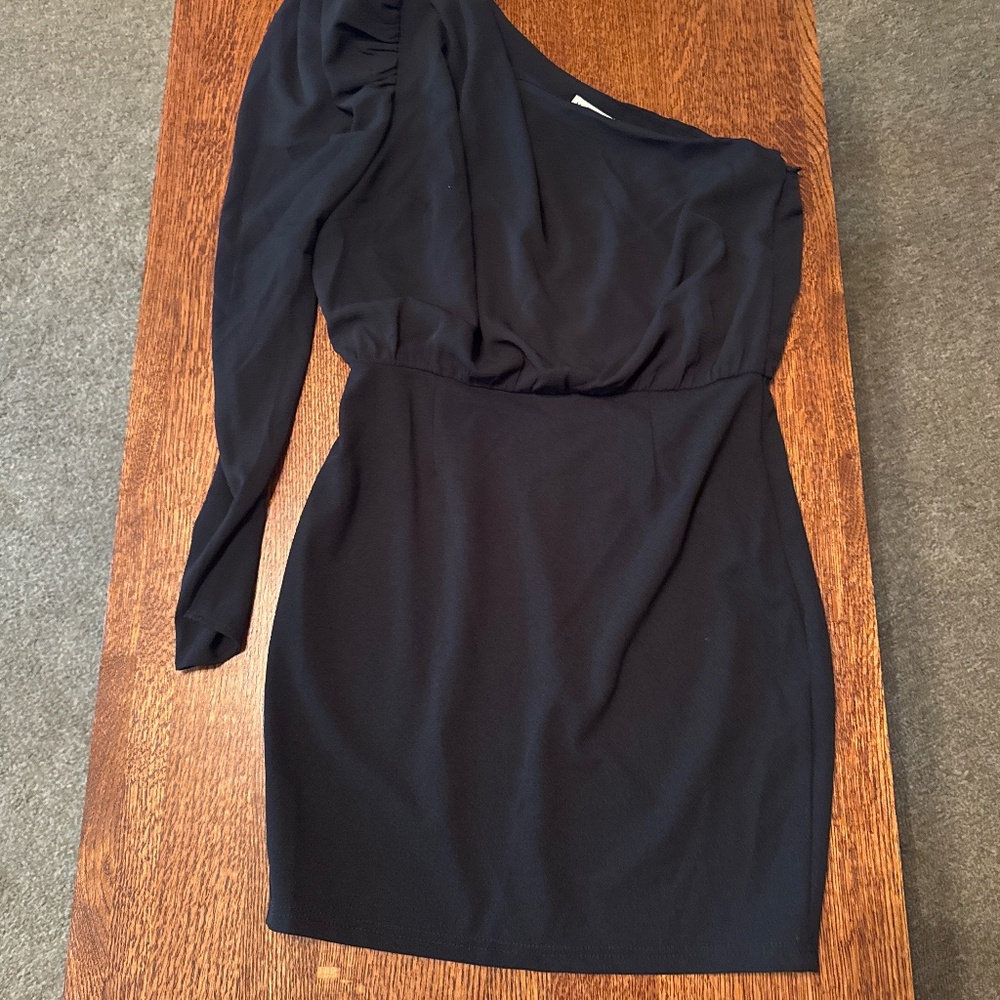 Little black dress one shoulder